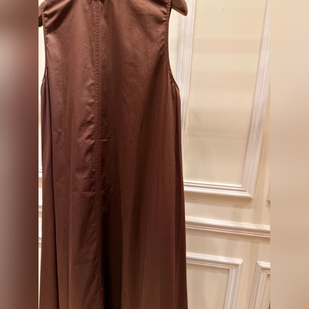 Dissh Gabby Bitter Choc Oversized Cotton Midi Dress - Picture 14 of 16